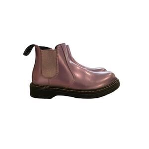 Dr Martens Juniors Chelsea Boots Metallic Purple Lavender Side Zip Kids Size 3